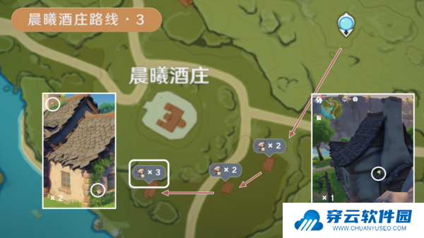 原神慕风蘑菇分布图采集路线21